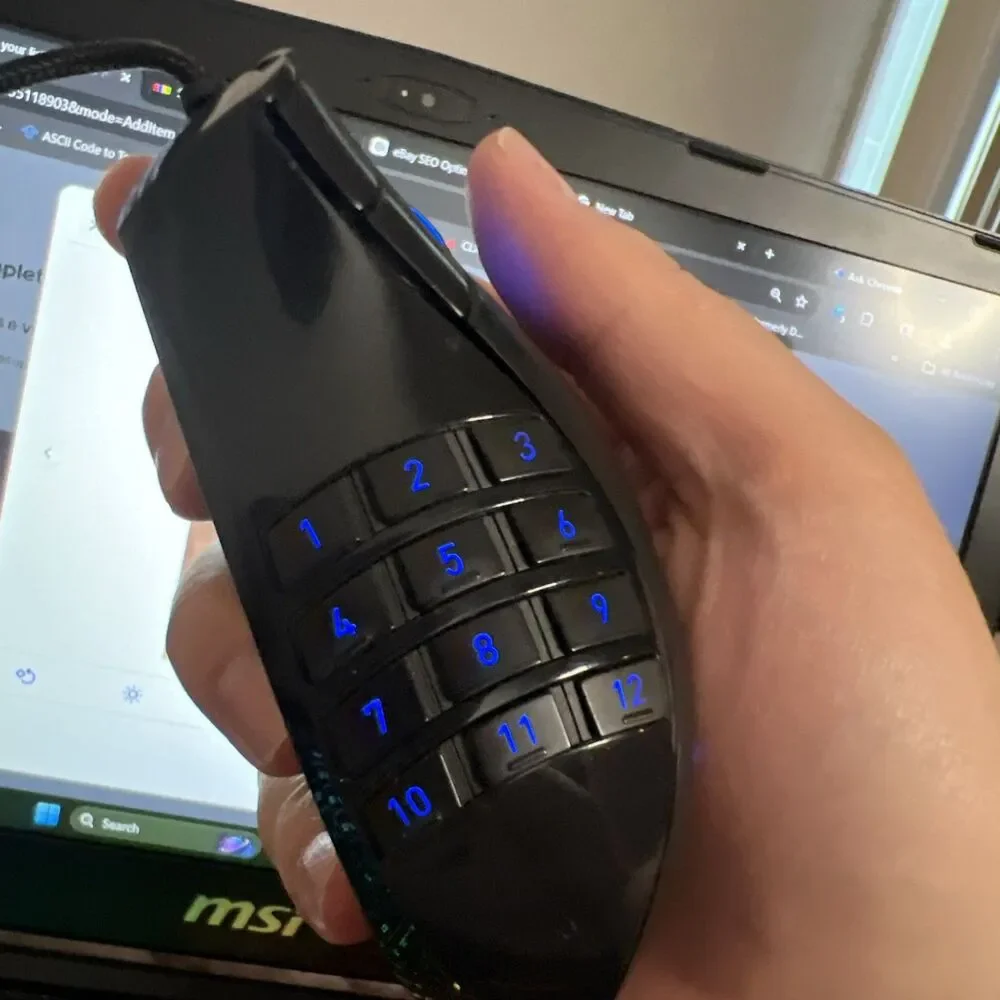 Razer Naga MMOG Gaming Mouse RZ01-0028 Wired 12 Thumb Button RGB